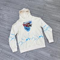 Fabricants de sweats à capuche en coton avec doublure en piqué, streetwear, à capuche, avec logo de dessin animé brodé personnalisé et effet vieilli