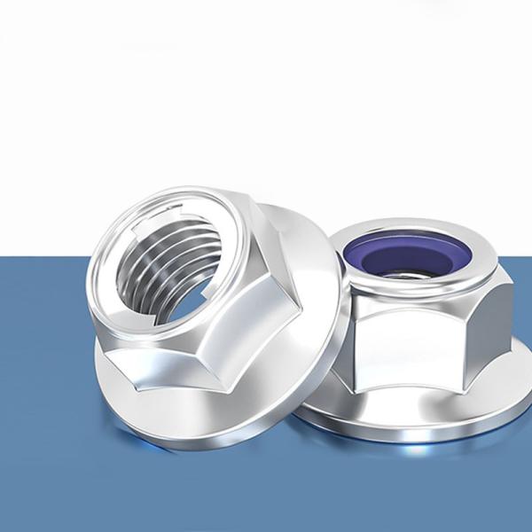 Corrosion Resistant Stainless Steel Jam Nuts M14 Hexagon Flange Nuts Customized