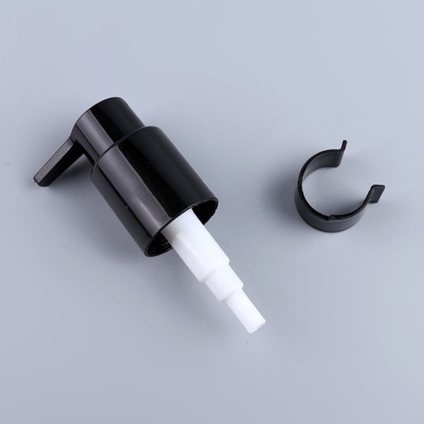 Black color Cosmetic Pump Head 24/415  plastic lotion pump sprayer with clip