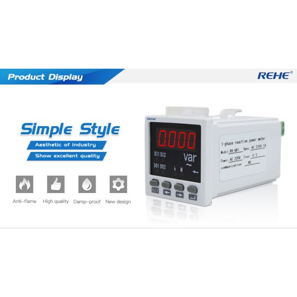 Single Phase Digital New Type  LED Reactive Power Meter 48*48MM digital vu meter