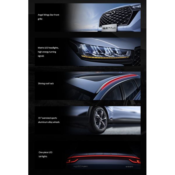 Panoramic Sunroof Chery Tiggo 7 Plus Second Hand Vehicle 4 Door 5 Seat