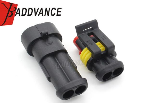 Cor preta de 2 conectores 282104-1 de Tyco ampère da maneira 282080-1 fêmea masculino
