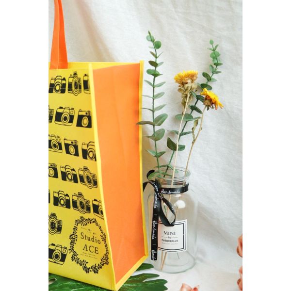 Сумки Тоте желтого цвета не сплетенные, не сплетенный Тоте бакалеи с полностью печатанием шелковой ширмы