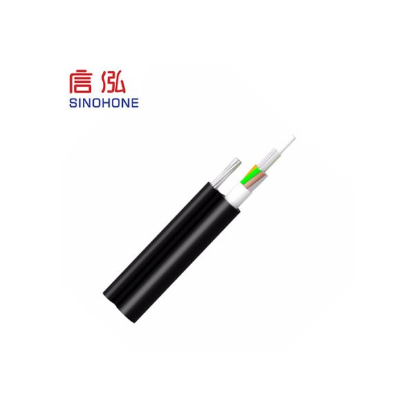 High Strength Aerial Cable 4 Core Fiber Optic Cable , Fiber Optic Armored Cable Outdoor