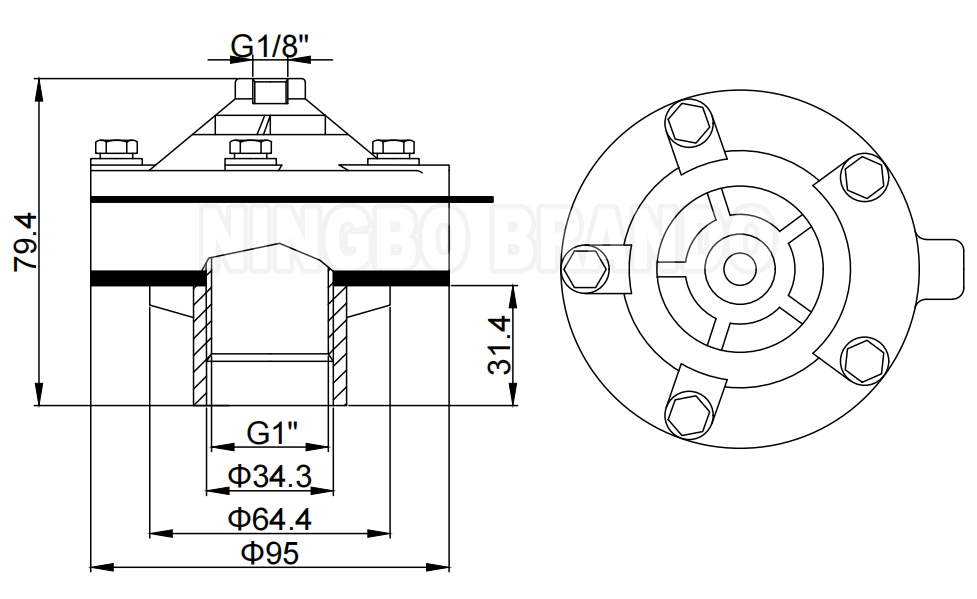 MF-Y-25 Submerged Pulse Valve 1 Inch Dust Collector Diaphragm Valve