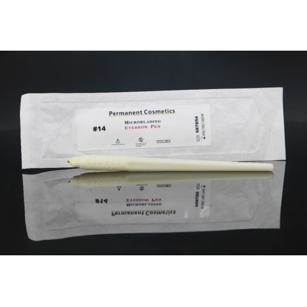 White Microblading Disposable Eyebrow Pen For Training / Permanent Makeup Eyebrow Tattoo