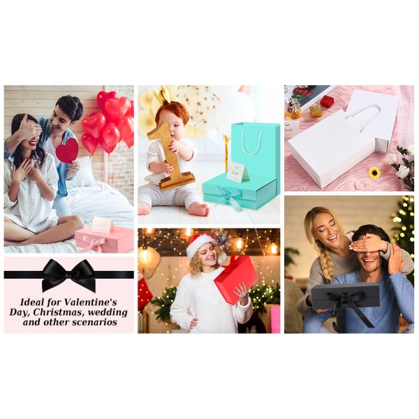 Luxury Shopping Bags, Matte Modern Embossed Birthday Merchandise Clothing Business Store Wedding Guests