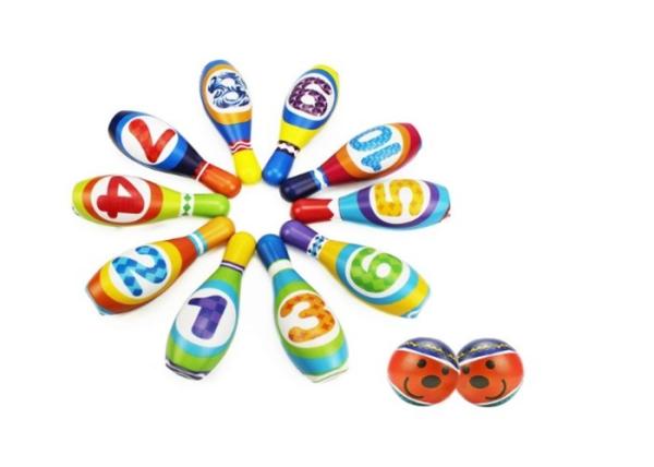 7  Soft Foam Bowling Play Set For Kids Age 2  W / 10 Pins 2 Balls Multi Color