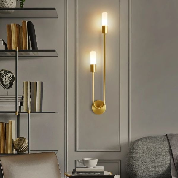 Luxury Wall Lamp Bedside Background Lamp Home Decoration Modern Led strip Crystal mirror headlights(WH-MR-84)