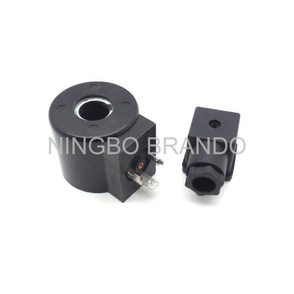 Black Enamel Insulated Wire Pneumatic Solenoid Coil , Replacement Solenoid Coil