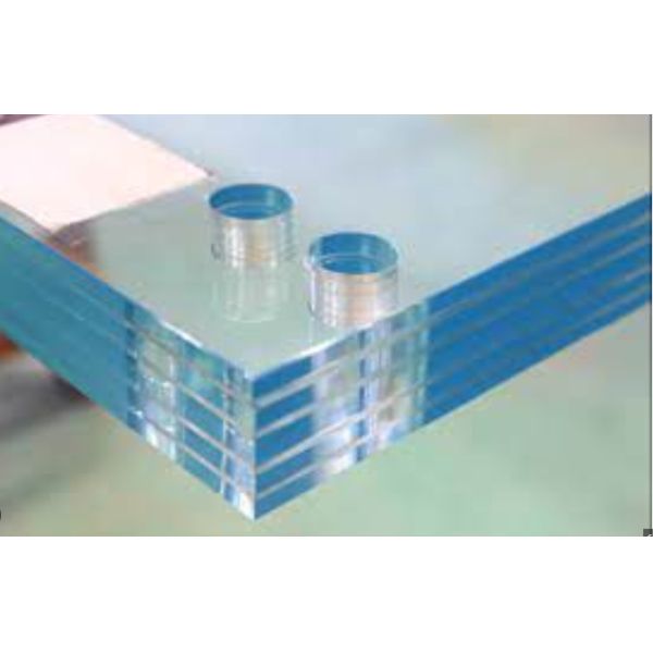 PVB Плоское закаленное ламинированное стекло с цветами зеленый/серый/бронзовый