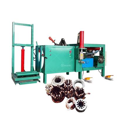 Motor de sucata Motor elétrico Estator Reciclagem de cobre Enrolamento de corte de máquina de puxar