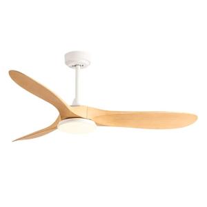 HFBH Model 666 52-Inch Ceiling Fan with Light Remote Controlled Black ABS Blades