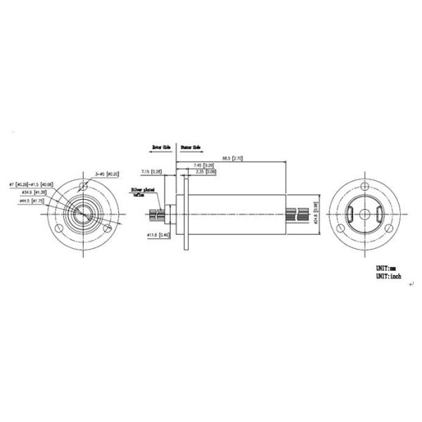 A través del agujero anillo de deslizamiento rotativo 36 circuitos 240 VAC / DC 300rpm para grúas