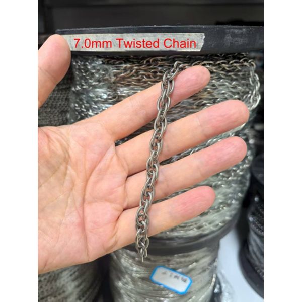 En stock, chaîne de titane de 2,5 mm et de 7,0 mm, accessoires de titane, chaîne à prix pas cher