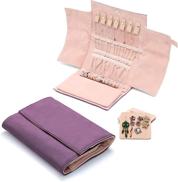 Personalized Travel Jewelry Roll Bag Organizer Case Display Large 20.5x15x2cm