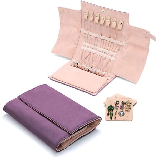 Personalized Travel Jewelry Roll Bag Organizer Case Display Large 20.5x15x2cm