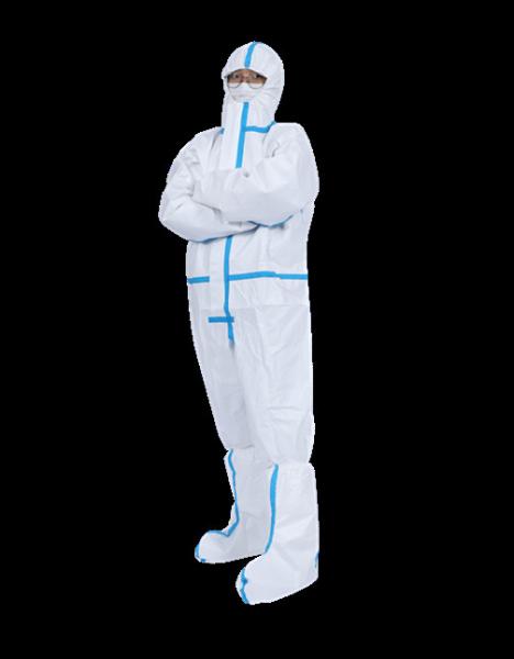 Good Filtration Medical Coverall Suit Performance Moisture Permeable
