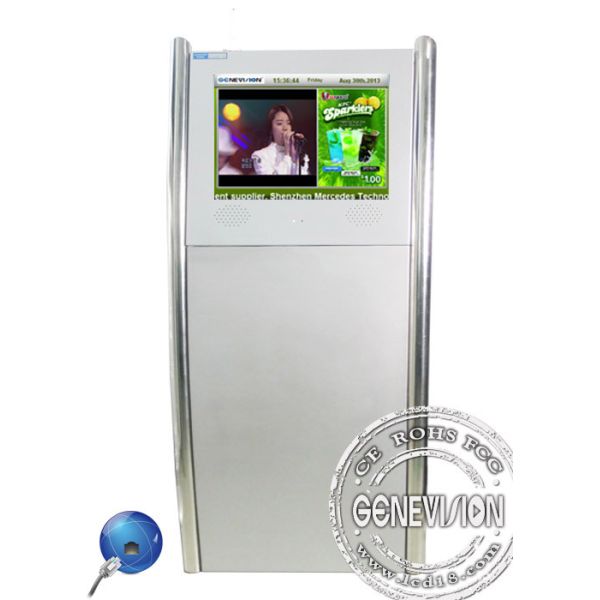 экран касания тонкого цифров серебра 19inch киоска Floorstanding емкостный с передним диктором
