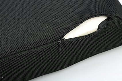 Soft Back Massage Memory Foam Cushion Pads Lumbar Support Linen Cover