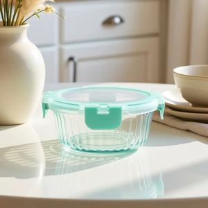 IKOO Borosilicate Glass Food Container with Airtight Cool Lock Lid