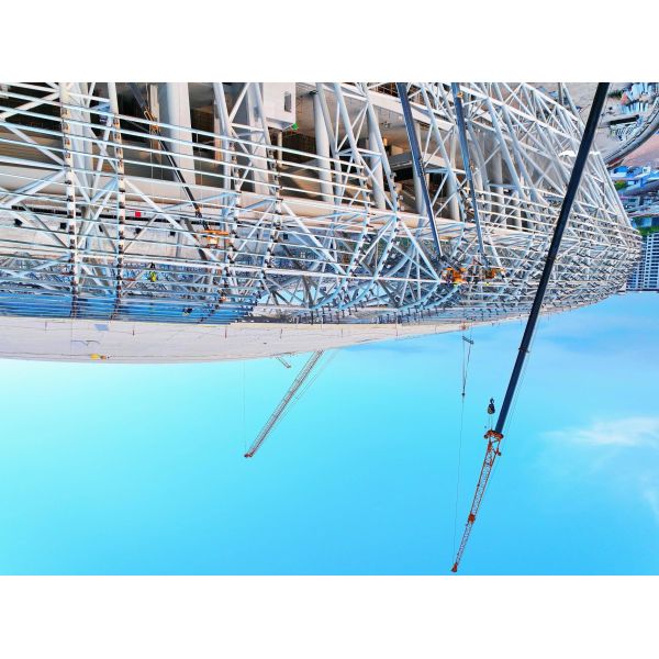 52M - 152M  Prefab Steel Structure Multi Function 0.5kN/M2 Stadium Steel Structure Design