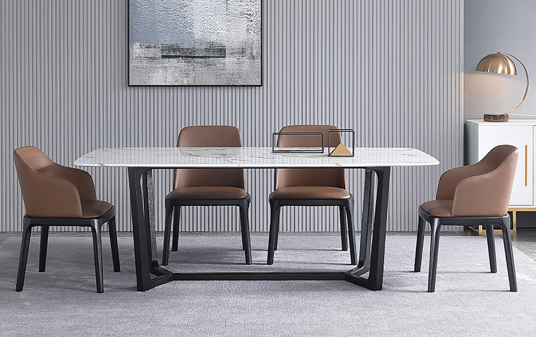 La mesa de comedor de lujo contemporánea de madera y preside 6-8 Seater que cena el sistema