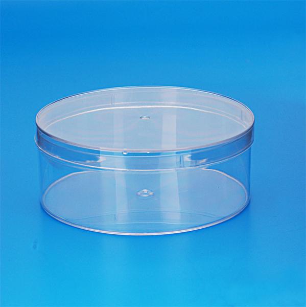Food Grade Transparent Plastic Jar With Crown Cover PET 67 Material