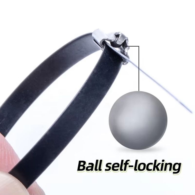 304 Ball Lock Stainless Steel Zip Ties 5.6*150mm High Durability