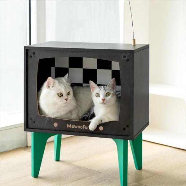 Mobília de madeira Cat Bed Furniture Cushioned moderna luxuosa do animal de estimação do CARBURADOR
