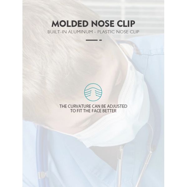 Eco Friendly Disposable Medical Mask , Non Woven Disposable Face Mask ISO 13485