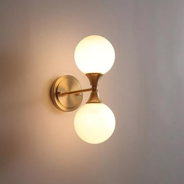 Nordic Glass Bubble Lamp Bedside Astoria 2 Light Wall Sconce (WH-OR-186)