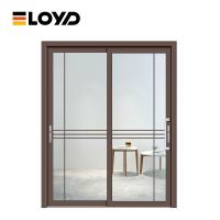3 portas deslizantes de painel de vidro grande alumínio vidro temperado duplo moderno isolamento acústico porta de vidro à prova de ruído
