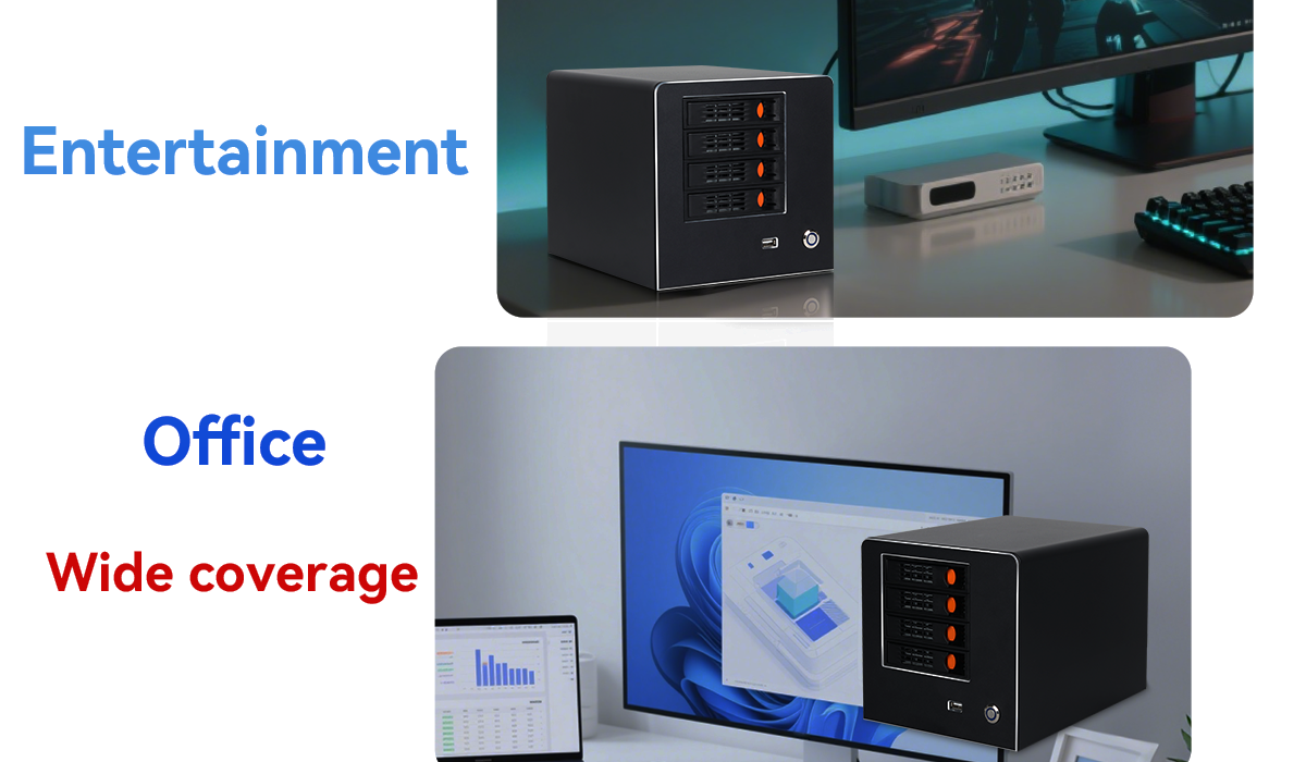 NAS Server N100 4-Bay Host Interface NAS Network Attached Storage Enclosure