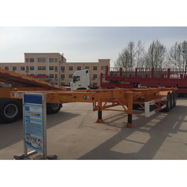 Camión de remolque de la cama plana semi para 20 o 40 pies llevar del envase