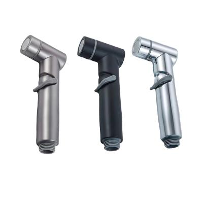 ABS handheld sit-spa spray device with portable nozzle, for use with pressure-flushing toilets in bathrooms