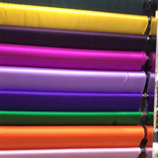 OEM Non Toxic Embroidered Silk Fabric , 16C Lustrous Pure Mulberry Silk By The Yard