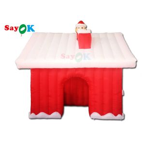 Украшений праздника торгового центра шатер дома Санта раздувных раздувной