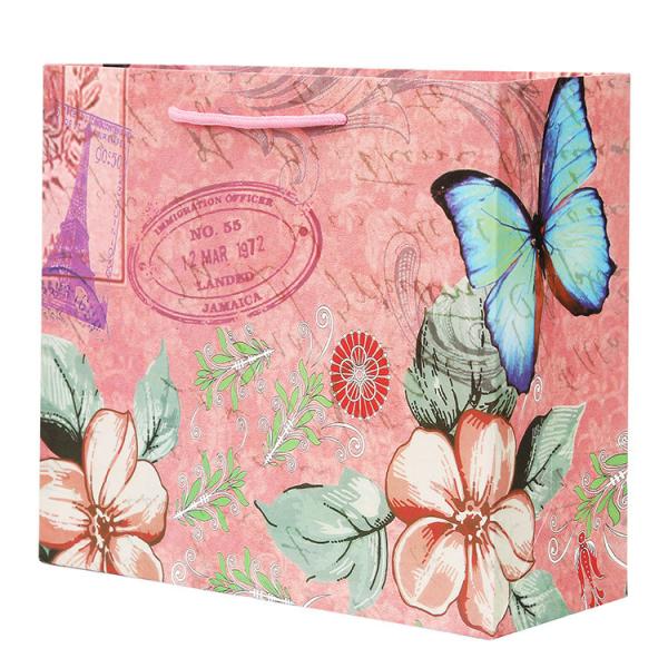 Standup Handmade Paper Gift Bags , Recycled Paper Bags With Handles