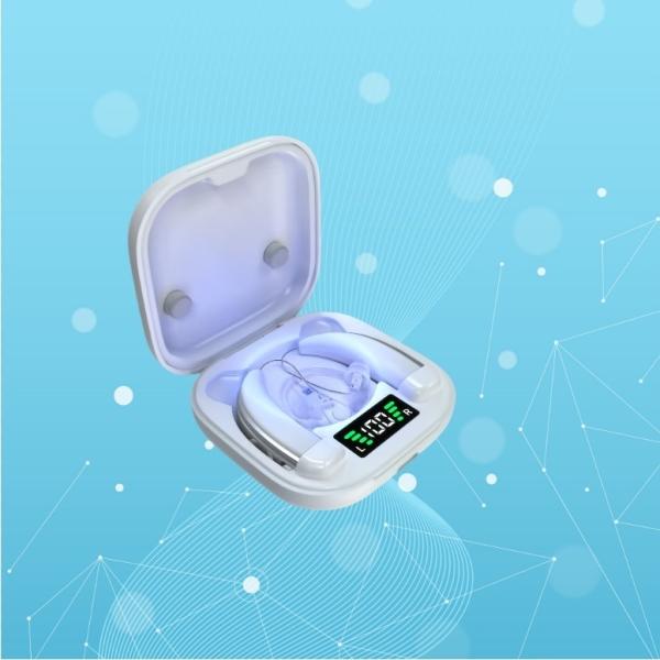 Ultraviolet Disinfection Behind The Ear Invisible Digital Hearing Aids With Noise Cancelling