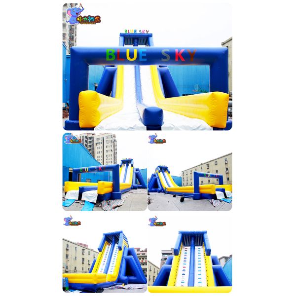 Giant Outdoor Inflatable Water Slide 50ft For Kids Adults Sun Resistant