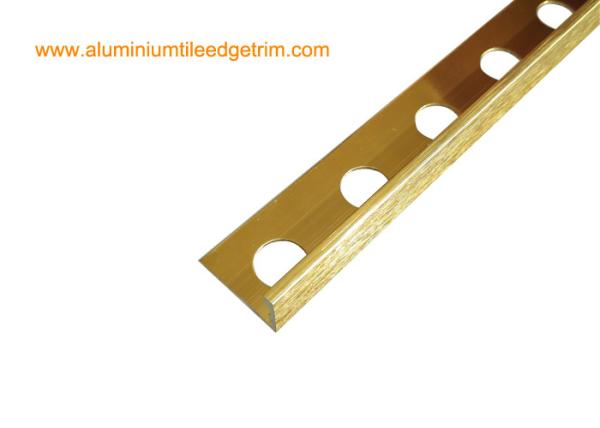 L Shape Aluminium Straight Edge Tile Trim With Anodized Polished Silver
