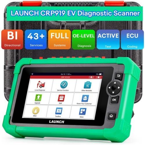 2025 Launch CRP919 EV Diagnostic Scanner 43+ Service Functions for Electric Vehicles New Energy Cars