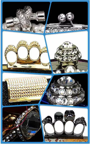 Silver Sparkly Rhinestone Evening Bags With 20