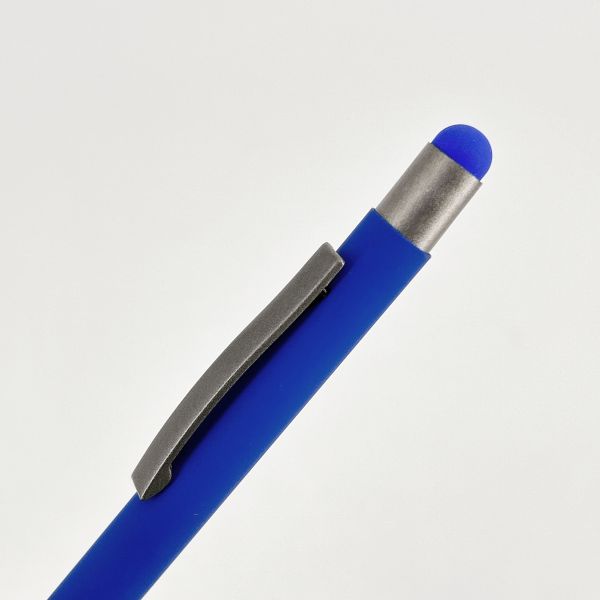 Creative Bamboo Grip School Plastic Ballpoint Pen Soft Rubber Touch Screen Top Ball Pen