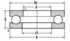 8188 Single Direction Thrust Bearing 440*540*80mm Axial Load