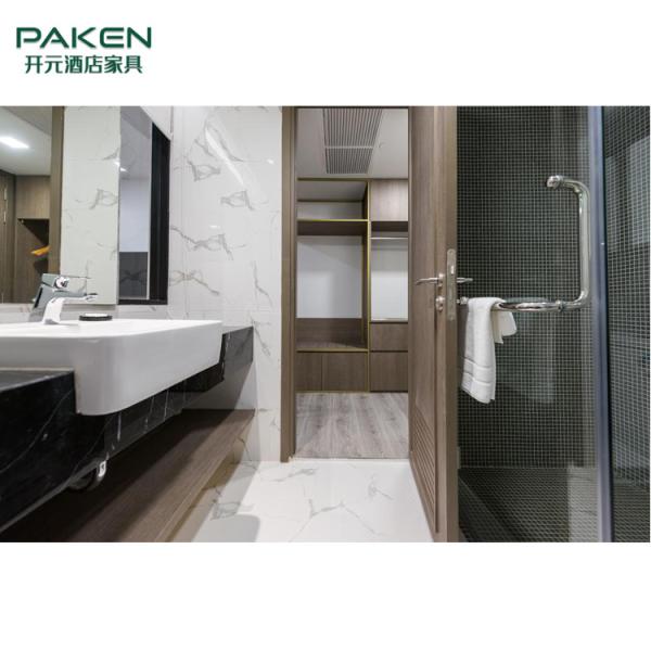 ODM Natural Veneer Paken Hotel Bedroom Furniture Sets