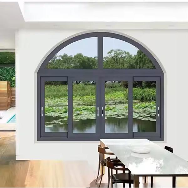 Commercial Aluminum Horizontal Sliding Windows Soundproof Heat Insulation