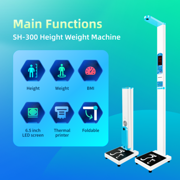 Health Height Weight Measurement BMI Electronic Weighing Scale with Printer