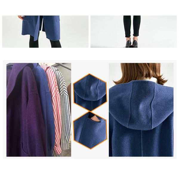 Long Style Women'S Ankle Length Winter Coat With Hood And Big Pocket